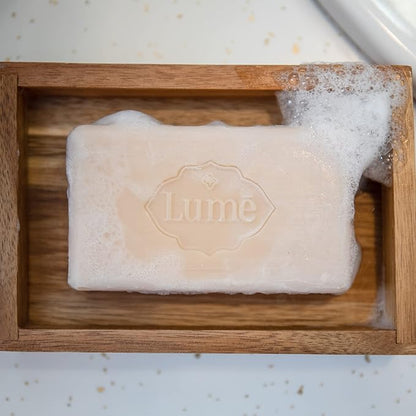 Lume Triple Milled Bar Soap - Rich Moisture & Gentle Cleansing - Paraben Free, Phthalate Free, Skin Safe - 5 ounce (Pack of 4) (Toasted Coconut)