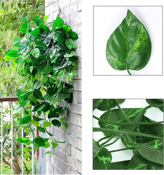 1080 Feet 144 Pack Fake Greenery Hanging Garland, Ivy Leaf Plants, Vine Leaves, Fake Flowers Foliage for Bedroom Garden Wall Decor