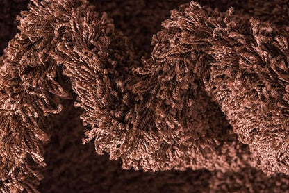 Unique Loom Solid Shag Collection Area Rug (10' x 13' Rectangle, Chocolate Brown)