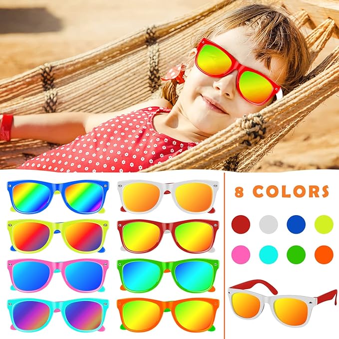 Kids Sunglasses Bulk,24Pack Kids Sunglasses with UV400 Protection,Kids Sunglasses Party Favors,for Boys Girls Age 3-8