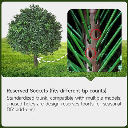 Boxwood Topiary Ball Trees Artificial Outdoor Set of 2, Dual-Base Weighted Planters/Spikes UV Resistant Fake Evergreen Bushes Plants for Front Porch Patio Garden and Door Decor