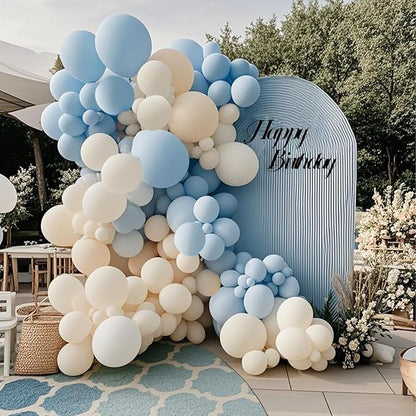 White Sand Balloons 100 Pack, 12 Inch Latex Helium Cream White Balloons Garland for Elegant Birthday Wedding Baby Shower Graduation Arch Party Decorations