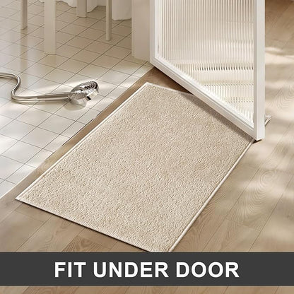 Bathroom Runner Rugs, Thin Absorbent Non-Slip Bath Mat, Quick Dry Low Pile Mats for Bathroom Floor Front of Bathtub,Shower Room,Sink,24"×72",Light Coffee