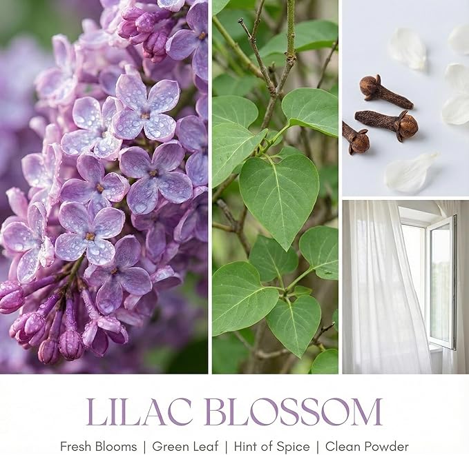 4EVER Scented Candles | 4-Wick 18oz Soy Wax Candle | Up to 50Hrs Clean Burn | Aromatherapy Candles for Home Scented | Gifts for Women & Mom, Lilac Blossom