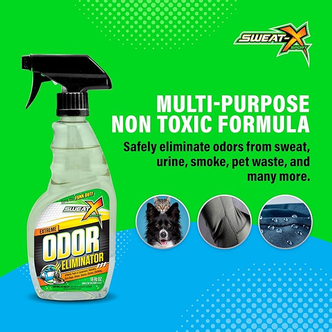 Extreme Odor Spray - Multipurpose No-Wash Deodorizer - Ideal for Shoes and Gym Clothing - Victory Scent (16 fl oz) - 2 Pack