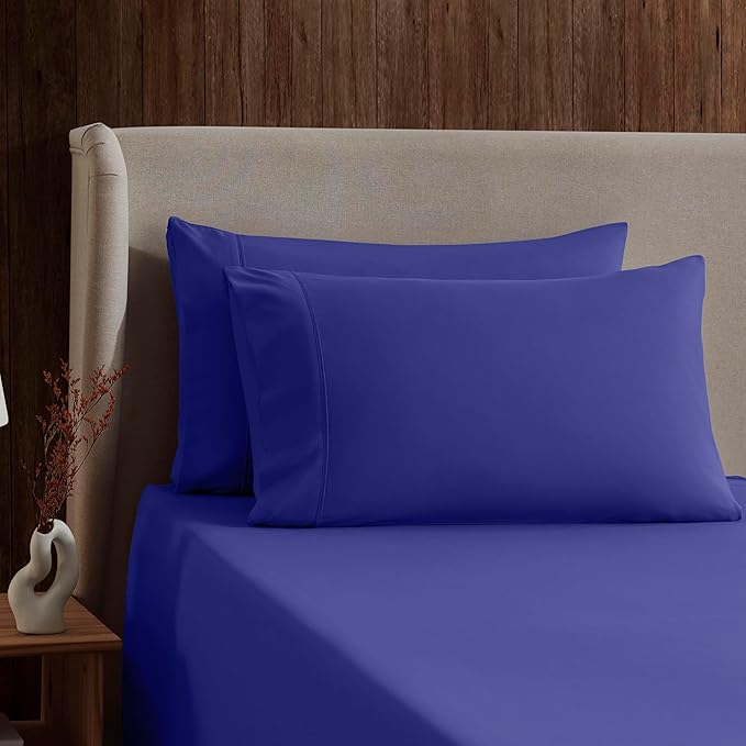Nestl Full Sheet Set - Luxury 1800 Ultra-Soft Microfiber Full Bed Sheets - Double Brushed - Deep Pockets - Easy Fit - 4 Piece Set - Bedding Sheets & Pillowcases (Full, Royal Blue)