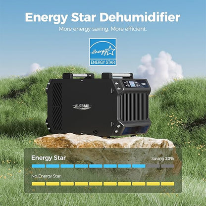 ALORAIR Crawlspace Dehumidifiers, 145 Pint Commercial Dehumidifier for Basements with Drain Hose, 1,800 Sq.Ft Auto Defrost Compact Portable Industry Crawl Spaces Dehumidifier