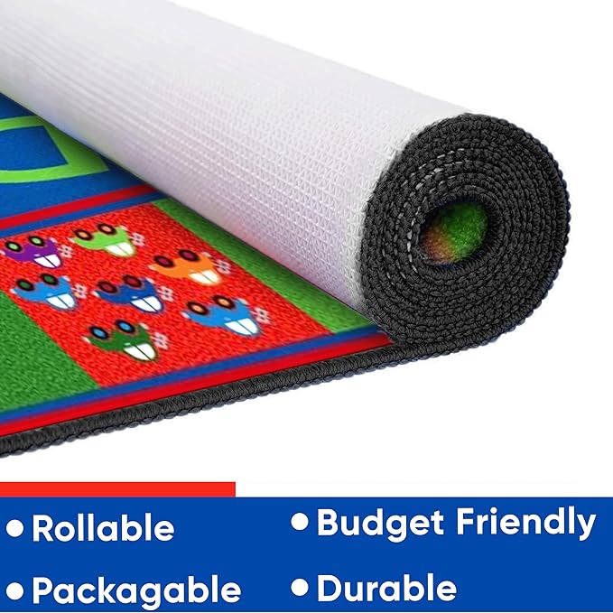 Alphabet and Numbers Teaching Toddler Rug, 6' x 8'6" Rectangle, Educational Classroom Rug, Kids Learning Play Mat | Area Rug for Bedroom or Playroom