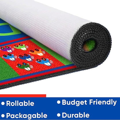 Alphabet and Numbers Teaching Toddler Rug, 7'6" x 12' Rectangle, Educational Classroom Rug, Kids Learning Play Mat | Area Rug for Bedroom or Playroom