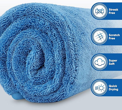 HOMEXCEL Car Drying Towel (36"x 24"), 1200GSM Ultra Absorbent Car Cleaning Cloth, Streak-Free Microfiber Drying Towel, Great for Cars, Trucks, SUVs, RVs, Motorcycles