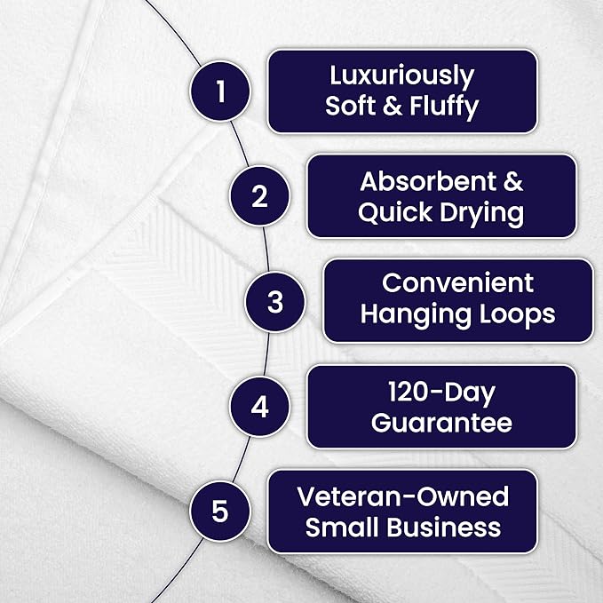 Ultra Soft & Plush Viscose from Bamboo Bath Towels - 700 GSM Luxury Bath Towels - 6 Piece Set - Super Absorbent & Quick Drying (Papyrus)