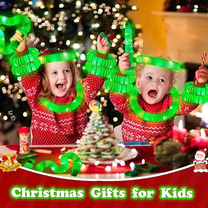 Green Glow Sticks Pop Tubes,12-24PCS Light Up Necklaces & Bracelets,Mardi Gras Party Favors Accessories Decorations,Glow Birthday Wedding Carnival Valentines Day Party Supplies for Kids & Adults