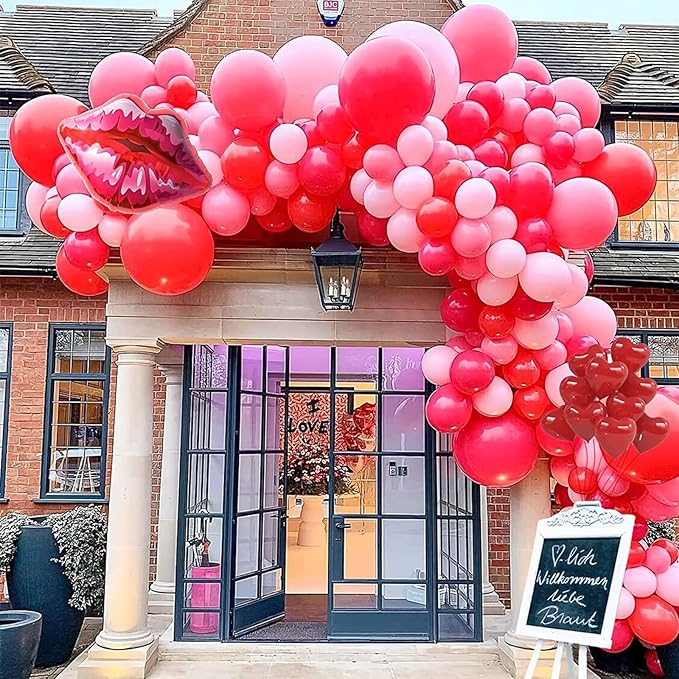 130pcs Red Balloons Different Sizes 18" 12" 10" 5" Party Latex Balloons for Valentine's Day Birthday Christmas Baby Shower Wedding Anniversary Party Decorations