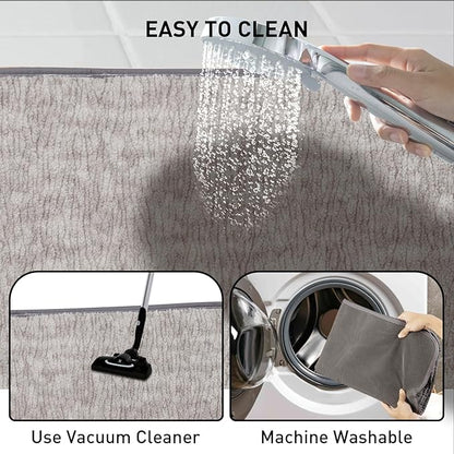 Bath Mats 30x20 Non-Slip Absorbent Bathroom Rug, Quick Dry Machine Washable Shower Tub Mat with Rubber Backing, Soft Floor Carpet for Bathroom Decor Bark Light Gray