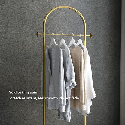 Gold Clothing Rack, Small Clothes Rack with Marble Base, Heavy-duty Coat Racks Freestanding for Boutiques,Modern garment racks for hanging clothes,Can Hang Jacket Garment, Hat, Scarf 20.5" W