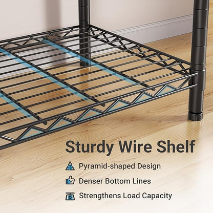 VIPEK R2C Heavy Duty Rolling Garment Rack with Cover, Portable Closets with Double Rods & Lockable Wheels, Covered Clothing Rack for Hanging Clothes, Black Rack with Black Upgarded Polyester Cover
