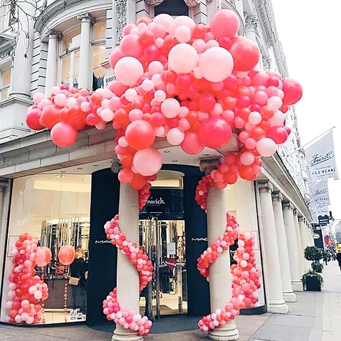 PartyWoo Coral Balloons 50 pcs 12 Inch Coral Pastel Red Watermelon Pink Latex Helium Balloons for Wedding Baby Shower Gender Reveal Graduation Anniversary Summer Birthday Party Decorations Pink-Q11