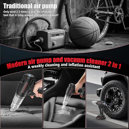 Car Vacuum Portable Cordless, 40,000Pa High Power Dust Buster, Rechargeable Battery Powered Vacuum Cleaners for Office,Home, Car, Pet Hair, Keyboard, Black