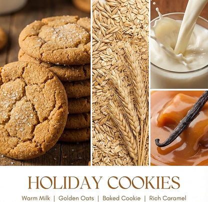 HomeLights 1-Wick Candles for Home Scented - 6.7oz Soy Wax Blend Candle Long-Lasting Fragrance, Rustic Modern Home Decor and Housewarming Gifts, Holiday Cookies