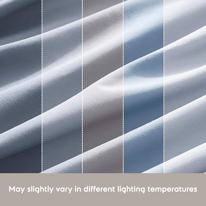 Nestl Split King Sheet Set - 1800 Ultra-Soft Microfiber Bed Sheets - Double Brushed - Deep Pockets - Easy Fit - 5 Piece Set - Bed Sheets & Pillowcases (Split King, Ice Blue)