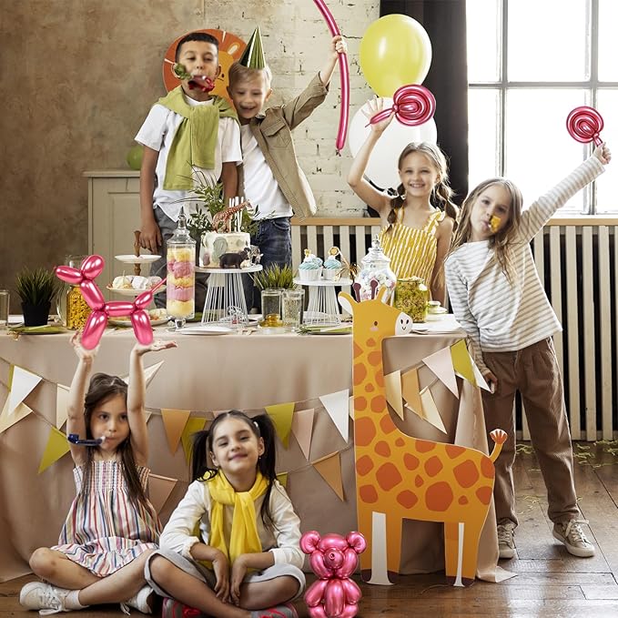 Metallic Red Long Balloons Premium 260 Twisting Animals Magic Balloons for Birthday Kids Wedding Party Supply 100pcs