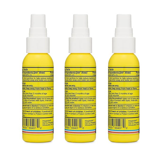 Megababe Squeaky Clean Spray Hand Sanitizer 2 oz - 3 Pack