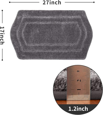 COSY HOMEER Extra Thick Bath Rugs for Bathroom - Anti-Slip Bath Linen Sets Mats Soft Plush Yarn Shaggy 100% Strong Polyeste Living Room Bedroom Water Absorbent(Grey,17x27 - Inches)