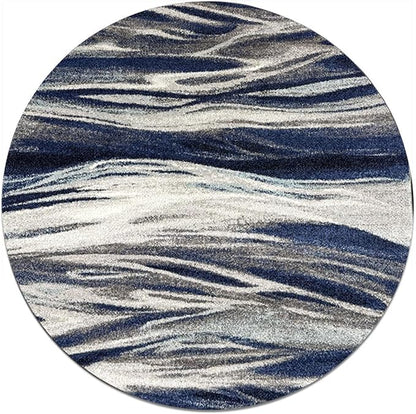 Keen Home Design Area Rugs - 10ft Round Non-Shedding, Abstract Rugs for Kitchen, Living Room, Bedroom, Dining Room, Entryway - Size: 10' Round, Multi