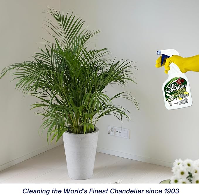 Sparkle Plenty Silk Sensation Artificial Flower & Plant Leaf Cleaner and Shine, Fake Flower Dusting Spray, Silk Plant Cleaner Spray, Drip Dry Cleaning Supplies for Artificial Tree (1 Gallon)