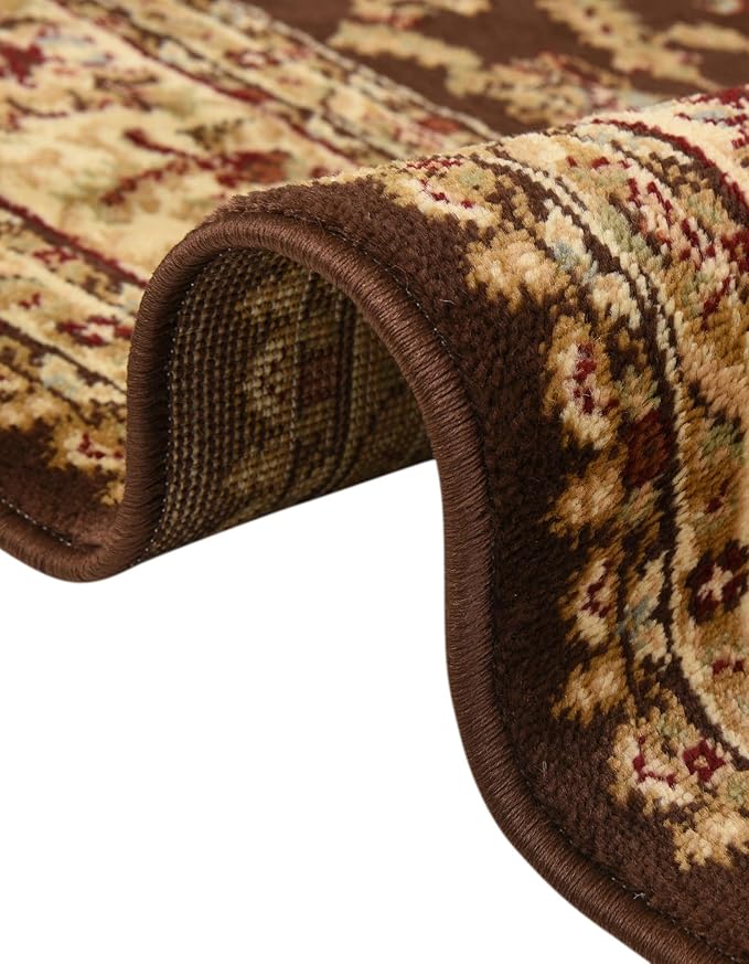 Rugs.com Aditi Collection Rug – 4x6 Oval Brown Medium-Pile Rug Perfect for Living Rooms, Large Dining Rooms, Open Floorplans