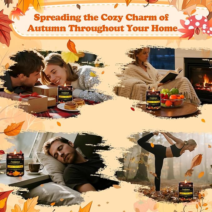 Caramel Pumpkin Candles – Warm Holiday & Winter Caramel Pumpkin Aroma, Cozy Christmas Seasonal Candles Gift, Hand-Poured Soy Candle for Christmas Home Décor & Cozy Seasonal Gifting