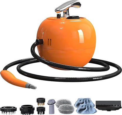 2000W Handheld Steam Cleaner, 248°F High Temperature Multipurpose Steam Cleaners with 1500ml Tank, 6 Adjustable Gear for Home Kitchen Grease Car Cleaning, Orange