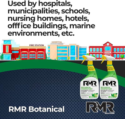 RMR Brands Botanical Disinfectant and Cleaner, Kills 99% of Household Bacteria and Viruses, EPA Registered, 2 Pack - 32 Fl Oz