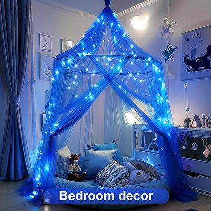 JMEXSUSS 2 Pack Blue Fairy Lights Battery Operated, Total 400 LED 132ft Christmas Fairy Lights with Remote, 8 Modes Blue String Lights for Christmas Tree Bedroom Xmas Wreath Patio Fireplace Decor