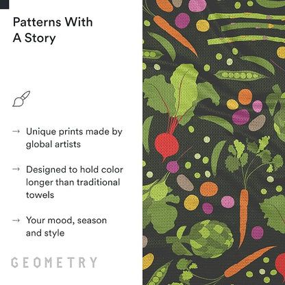 GEOMETRY Kitchen Tea Towels - Quick Dry Microfiber Dish Towels for Kitchen Spring Sprout, 18" x 30" 1 Pack