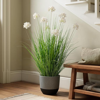 36in Lifelike Artificial Tall Grass Plant with 9 Lifelike Dandelion Flower and Non-Toxic,odorless Fake Tall Frass Plant Fake Plants for Indoor Decoration,Home Decor