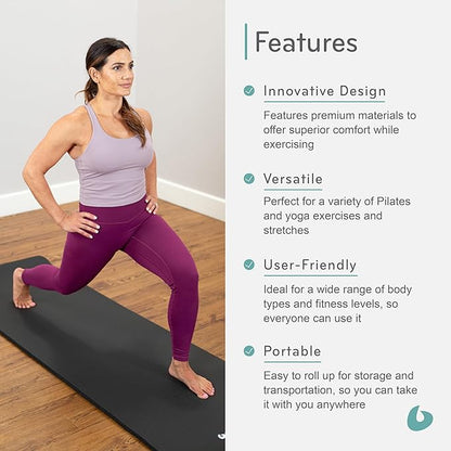 Balanced Body Aeromat Pilates and Yoga Mat for Floor Exercise, Extra-Thick Floor Workout Mat for Pilates or Yoga Exercises and Workouts, Studio or Home Gym Mat