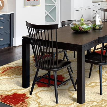 Superior Indoor Large Area Rug, Jute Backed, Perfect for Living/ Dining Room, Bedroom, Office, Kitchen, Entryway, Modern Geometric Trellis Floor Decor, Viking Collection, 5' x 8', Beige