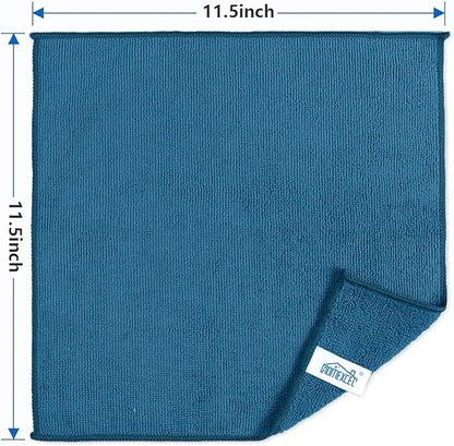 HOMEXCEL Navy Blue Microfiber Cleaning Cloth, 50 Pack Cleaning Towels for Kitchen, Lint Scratch Free, Highly Absorbent, and Reusable Cleaning Rags for House, Window and Glass, Cars, 11.5 X11.5 inch