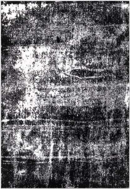 Keen Home Design Area Rugs - 4x6 Non-Shedding, Abstract Rugs for Kitchen, Living Room, Bedroom, Dining Room, Entryway - Size: 4' x 6', Abstract Black