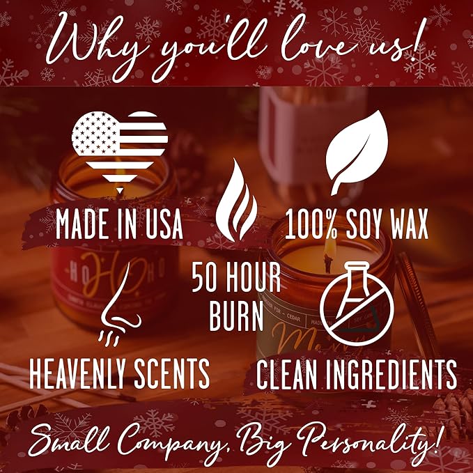 Gingerbread Candle, Christmas Candles Scented ? ?Gingerbread Cookies? Soy Candle, w/Gingerbread, Cinnamon & Vanilla - Infused with Essential Oils I 9oz, 50Hr, Made in USA
