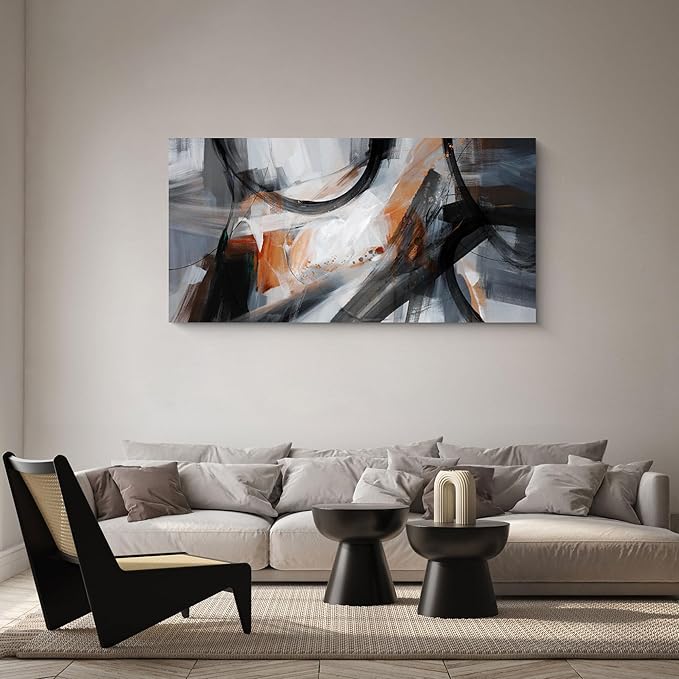 KLAKLA Large Wall Art - Abstract Canvas Wall Decor Modern Print Picture Artwork for Living Room Office Bedroom Home Decor - 40x20 Inches