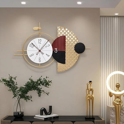 31x19 Inch Wall Clocks Battery Operated Silent Non Ticking for Living Room, Decorative Analog Clocks for Home Decor, Dining Room, Kitchen, Bedroom, Office