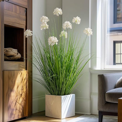 36in Lifelike Artificial Tall Grass Plant with 9 Lifelike Dandelion Flower and Non-Toxic,odorless Fake Tall Frass Plant Fake Plants for Indoor Decoration,Home Decor