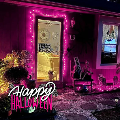 Purple Halloween Lights Outdoor,50 Count Incandescent Bulb Waterproof Fairy Lights，13FT UL Certified Mini String Lights for Holiday Decorations, Christmas,Halloween,Party, Xmas, Yard,Patio