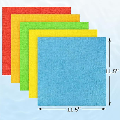 HOMERHYME Microfiber Cleaning Cloth, 200 Pack Cleaning Rags Microfiber Towel Bulk Absorbent Lint-Free Wash Cloths, All-Purpose Towels for Cars, Shop, Automotive, Garage, Home & Kitchen
