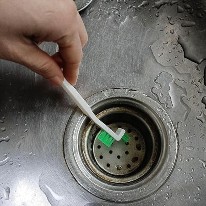 Coralpearl Bottle Cap Brush Mini with Little Flat Detail Scrubbers, Tiny Crevice Split Crack Cleaner for Cleaning Groove Gap Corner of Lids, Window Door Tracks, Grout, Small Parts, and Keyboard (2)