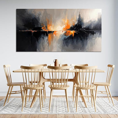Canvas Wall Art Decor Black and White Wall Art Prints Abstract Canvas Art Wall Decor Wall Art Pictures for Living Room Large Modern Abstract Wall Art Artwork for Walls Bedroom Office Decor 24" X 48"