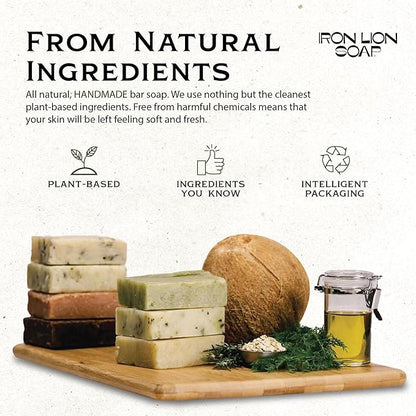 ILS Soap co - HIS Mix (3 Formulas for the man on the go Post Workout, Date Night & The Go-To) All Natural Bar Soap for All Skin Types - Plant Based, Cold Process and Handmade in the USA (3 Pack)