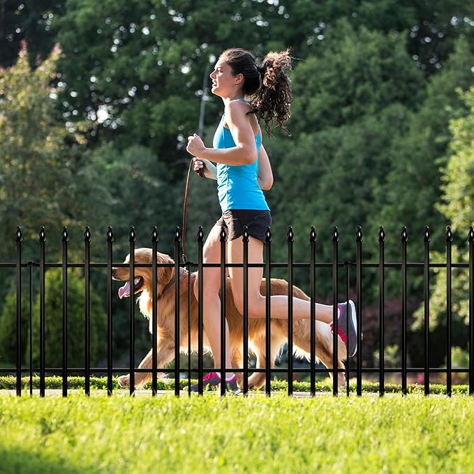 ARIFARO Decorative Metal Garden Fence 28" high x 22" Wide 5 Pack, Animal Barrier for Dog Pet,Border Garden Fencing for Outdoor Patio Lawn Yard Flower Bed